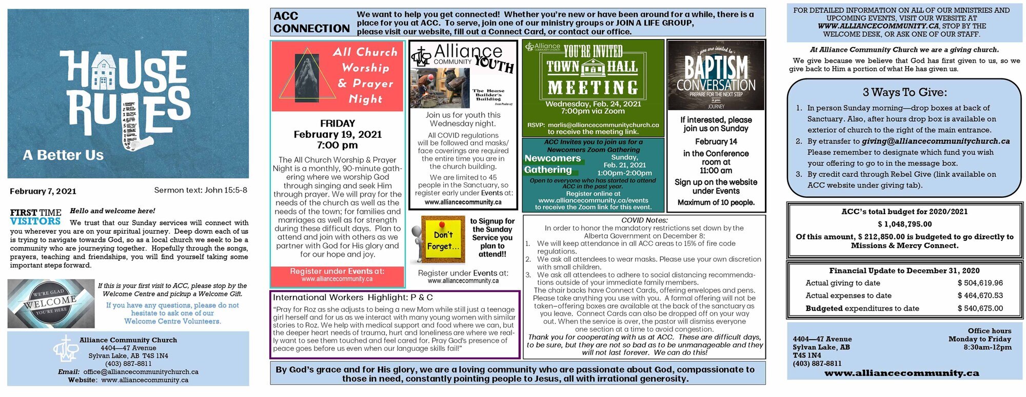 February 7, 2021 Bulletin